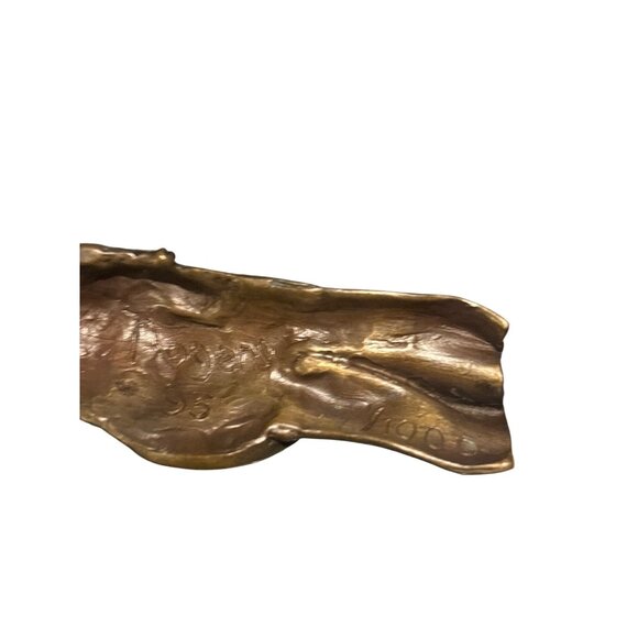 Rare Roger Robert Bronze & Green Patina Woman Spirit Warrior Pendant Necklace - Picture 2 of 16